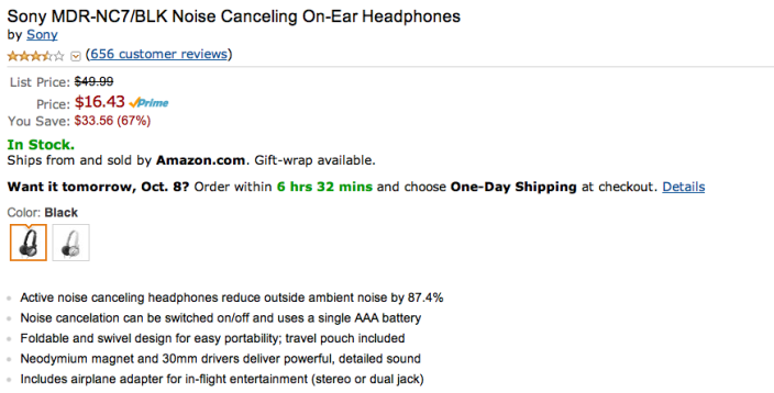 sony-noise-canceling-headphones-deal-amazon-list