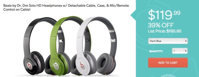 Beats-by-Dr.-Dre-Solo-HD Headphones- Detachable Cable, Case,Mic:Remote Control on Cable