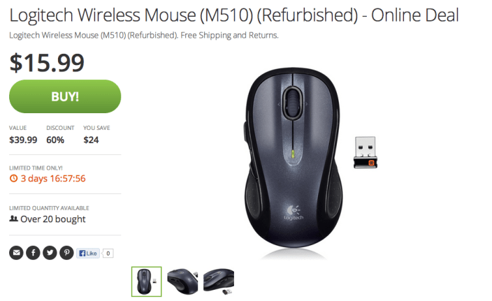 Mouse Logitech M510-sale-refurb-wireless-screen