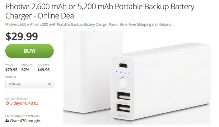 Photive-5,200mAh-portable-backup-battery charger-sale-03