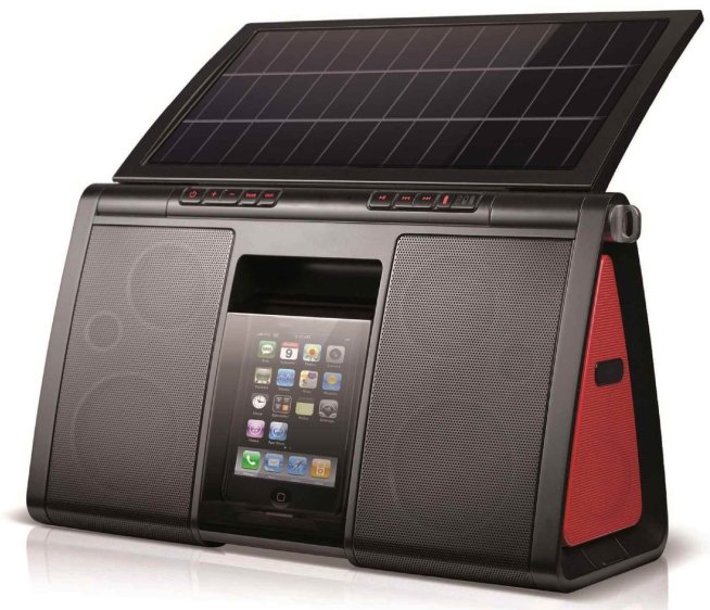 Soulra-XL-Solar-Powered-Dock-Speaker-System-for-iPhone:iPod