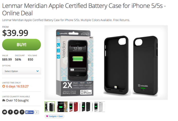 Lenmar Meridian-2300mAh-battery case-iPhone 5:5s-sale-02