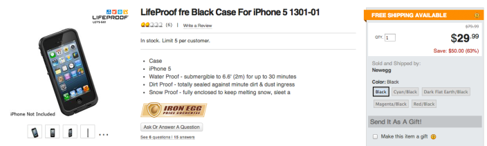 LifeProof Fre case for iPhone 5 (black)- sale-02
