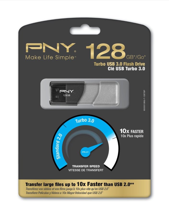 PNY Turbo High Performance USB 3.0 Pen Drive (P-FD128TBOP-GE)