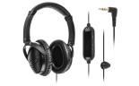 Premium Active Noise-Cancelling Over-Ear Headphones with 40mm Sound Drivers, In-Line Volume Control, Swiveling Padded Ear Cups and On:Off Power Switch