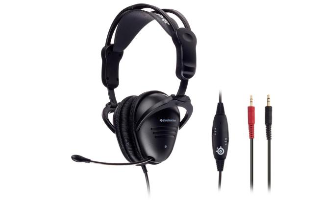 SteelSeries 3H VR Over-the-Ear Gaming Headset with 40mm Neodymium Drivers, Retractable Microphone, In-Line Volume Control and Collapsible Design