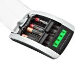 Universal Alkaline Battery Recharger with LCD Display, Over-Charge Protection and Spring-Loading Mechanism - Recharge Any AA, AAA, C or D Battery!
