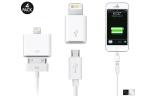 4-Pack Micro-USB or 30-Pin to Lightning Adapter for Apple iPhone 5S:5C:5, iPad Air:4, iPad Mini, iPod Touch 5G and iPod Nano 7G (Choice of 2 Colors) - Compatible with iOS 7