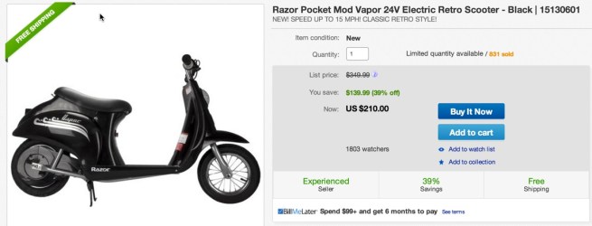 ebay vminnovations scooter black