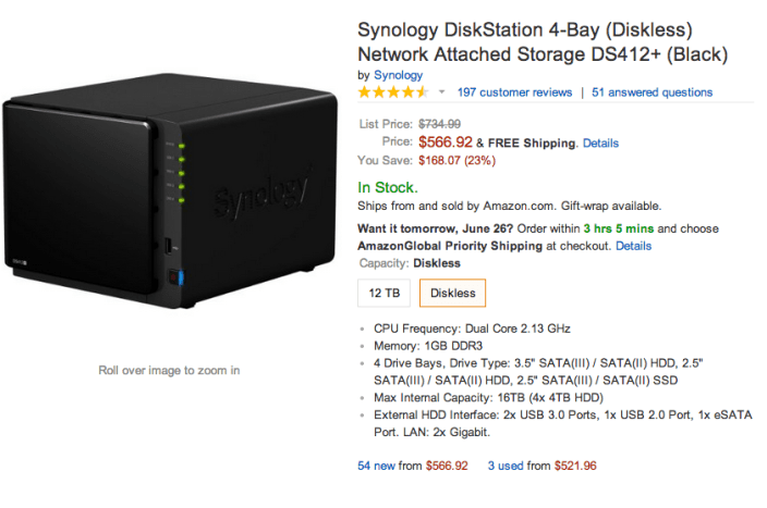 Synology 4-Bay DS412+ DiskStation (Diskless) Network Attached Storage-sale-02