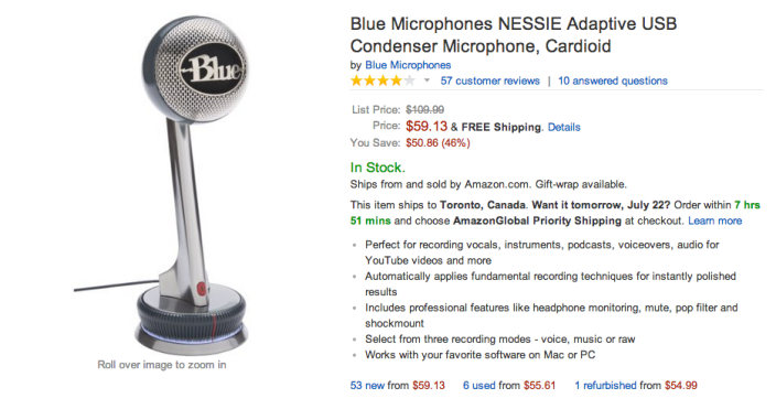Blue Microphones NESSIE Adaptive USB Condenser Microphone-sale-02