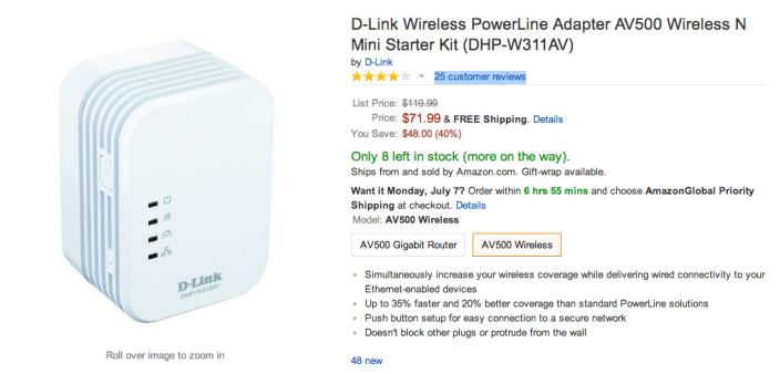 D-Link Wireless AV500 Wireless N Mini PowerLine Adapter Starter Kit (DHP-W311AV)-sale-02
