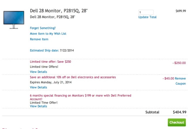 Dell 28 Monitor, P2815Q, 28%22
