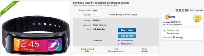 Samsung Gear Fit Wearable Electronics (Black)