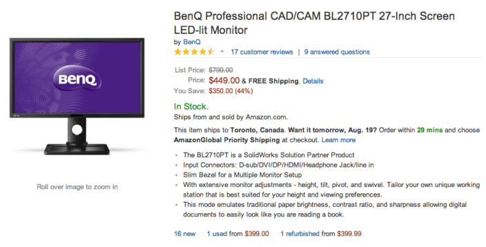 BenQ Professional CAD:CAM BL2710PT 27-Inch Screen LED-lit Monitor-sale-01