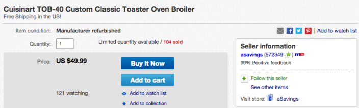 Cuisinart TOB-40 Custom Classic Toaster Oven Broiler-sale-02