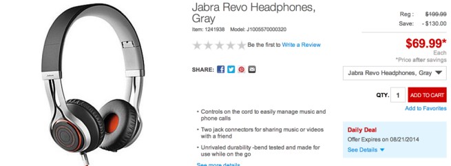 Jabra Revo Headphones, Gray