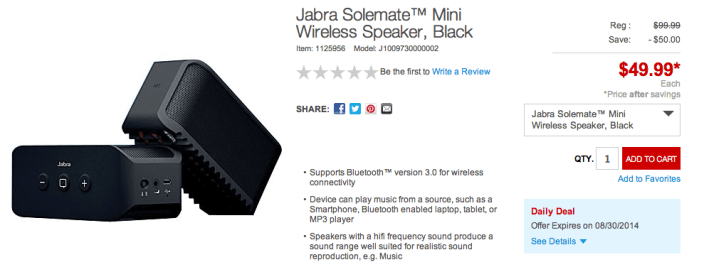 Jabra Solemate Mini Wireless Speaker-sale-Staples-02