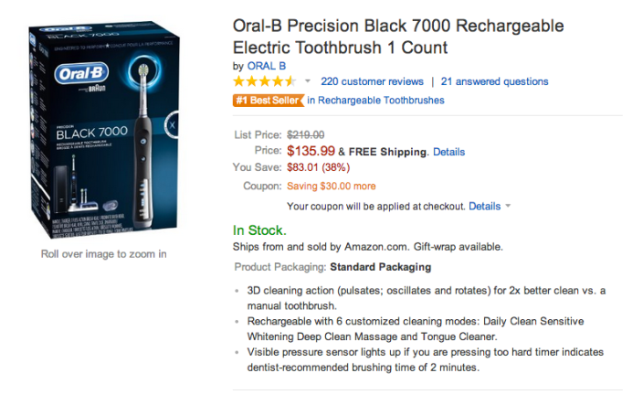 Oral-B Precision Black 7000 Rechargeable Electric Toothbrush-sale-02