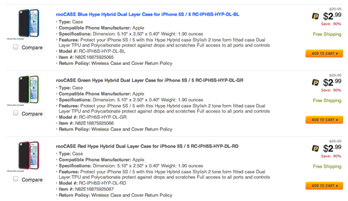 rooCASE Dual Layer Armor Case for iPhone 5C-Newegg-sale-03