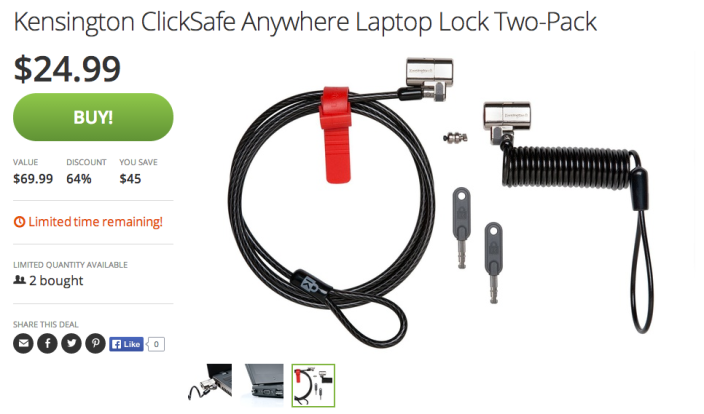 two-pack of Kensington ClickSafe Anywhere Locks-sale-Groupon-02