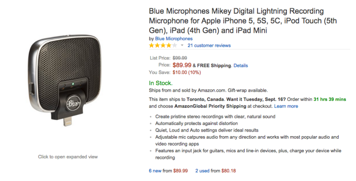 Blue Microphones Mikey Digital Lightning Microphone-sale-Amazon-03