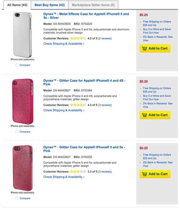 iPhone 5:5s DYnex cases Best Buy clearance