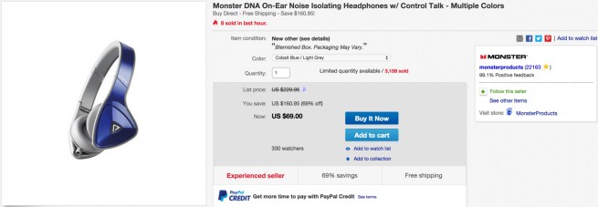 Monster DNA On-Ear Noise Isolating Headphones