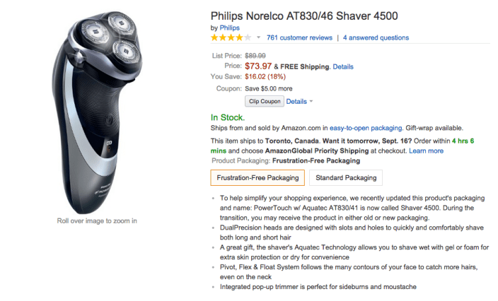 Philips Norelco Shaver 4500 (AT830:46)-sale-02