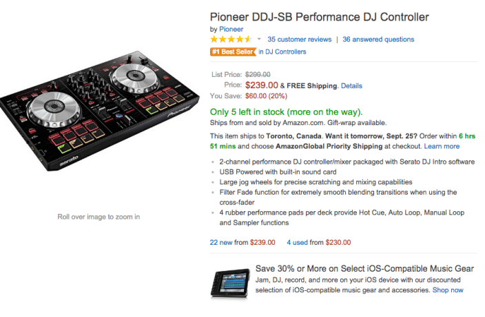 Pioneer DDJ-SB Performance DJ Controller-sale-02