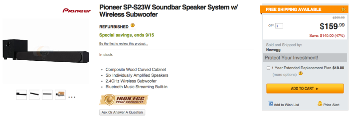 Pioneer SP-S23W Soundbar Speaker System-sale-02