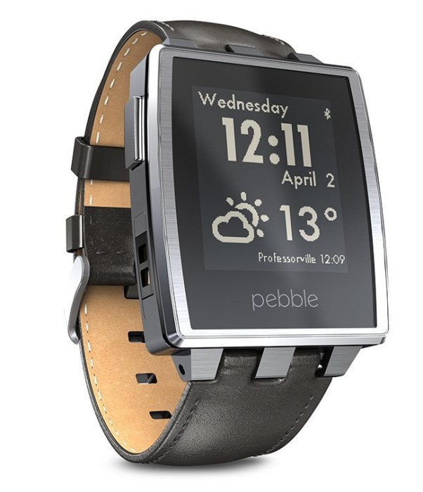 Pebble Steel Smart Watch for iPhone and Android Devices (Brushed Stainless