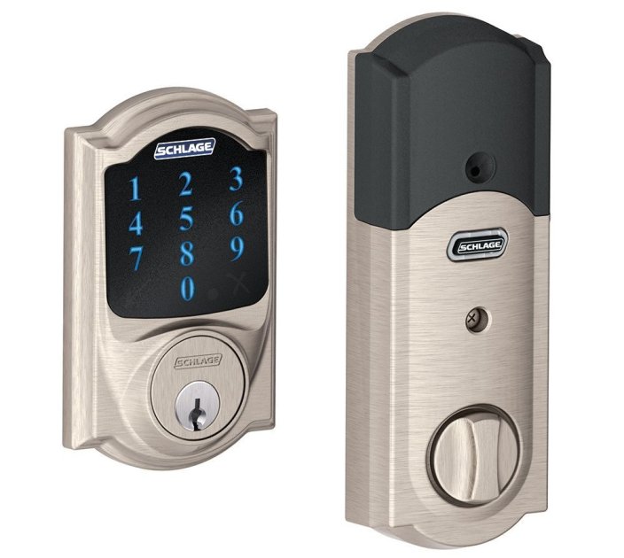 Schlage Connect Camelot Touchscreen Deadbolt with Built-In Alarm in Satin Nickel-BE469NXCAM619-sale-01