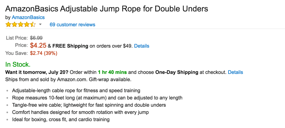 rope sessions using the amazonbasics adjustable double under