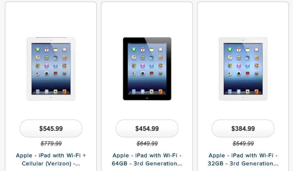Best Buy puts iPad 3 on clearance for as low as 314 as Walmart offers