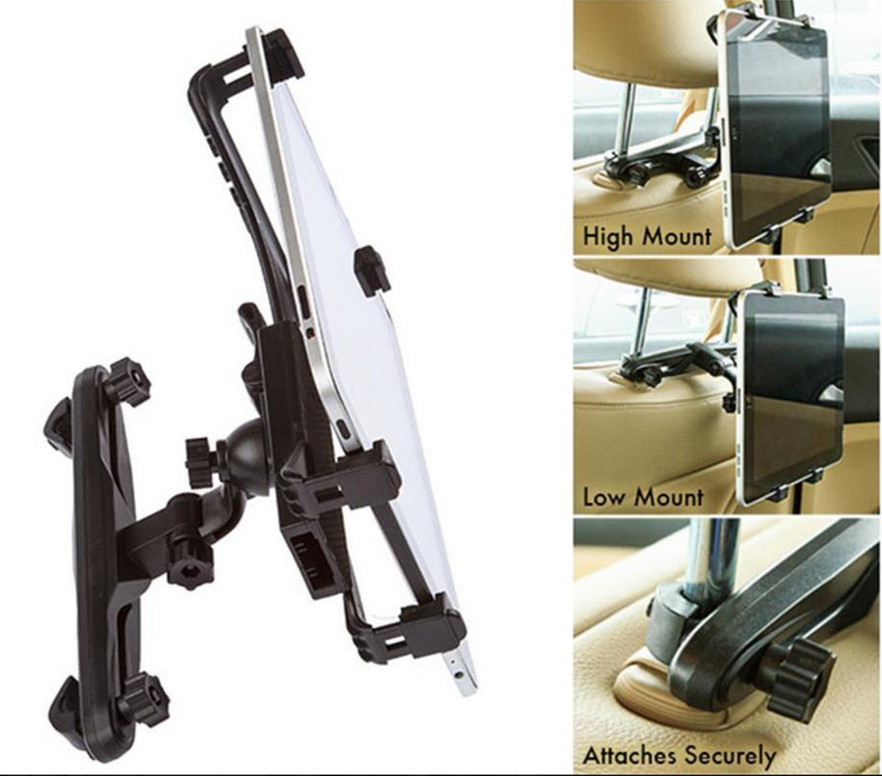 710" iPad/tablet adjustable headrest mount for back seats 13 shipped