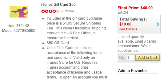can you pay for spotify with itunes gift card