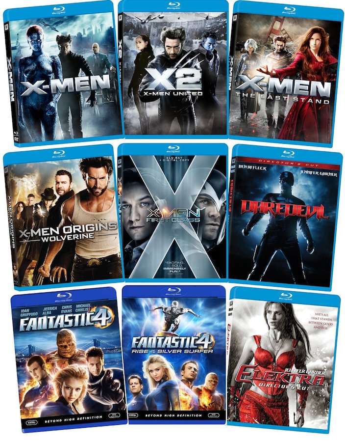 Marvel Blu-ray Bundle (X-Men 1-3, X-Men First Class, Wolverine, Fantastic  Four 1-2, Daredevil, Elektra) $60 Shipped