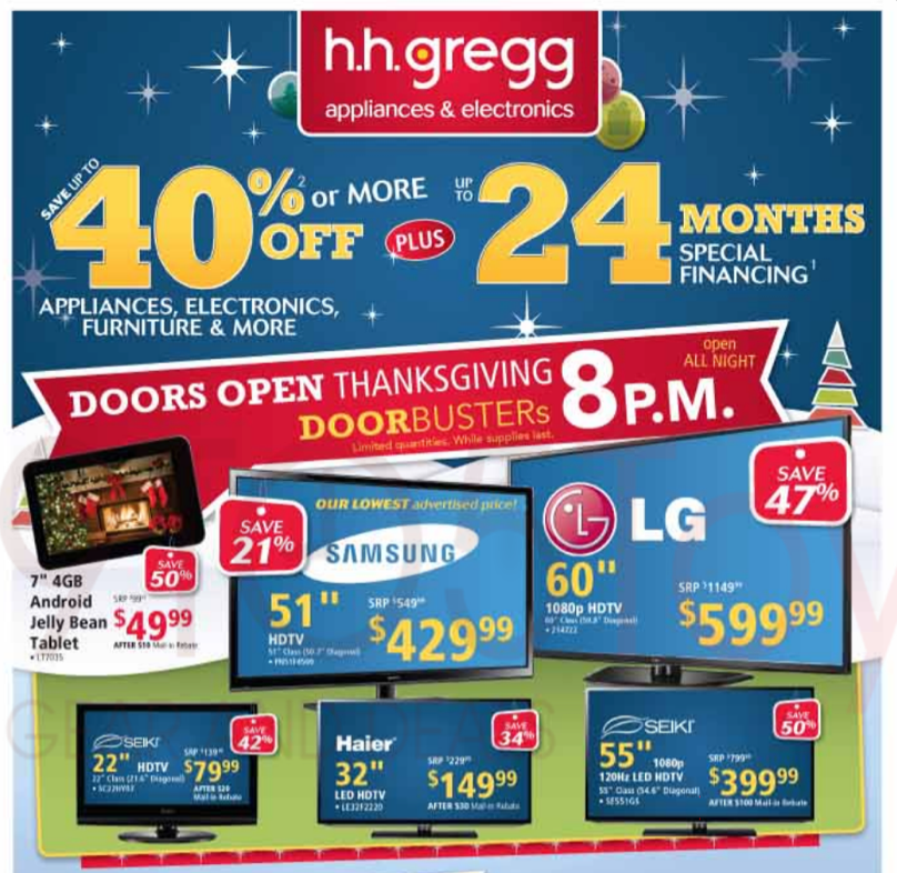 Black Friday H.H Gregg ad leaks w/ 249 iPad mini & big deals on TVs