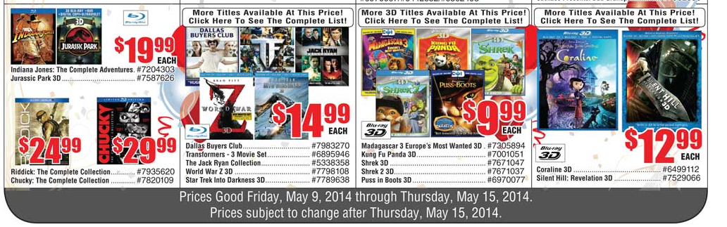 Media Deals: Blu-ray three packs for $10, 3D Blu-rays from $8, George ...