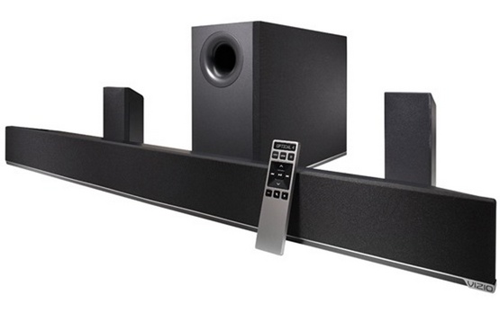 Vizio soundbar with subwoofer and sale satellite speakers