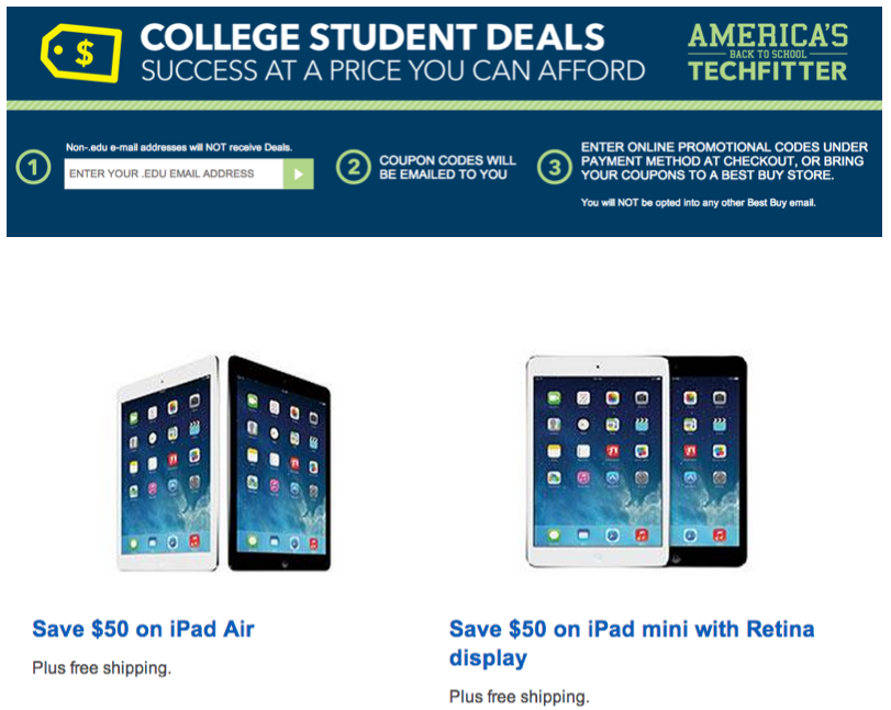 New Best Buy .edu deals crush Apple’s iPad student pricing