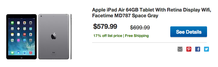 iPad Deals: iPad Air 64GB WiFi $580 (Reg. $699), free $50 Target gift