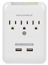 3 Outlet Power Surge Protector Wall Tap w: 2 USB Ports - 540 Joules