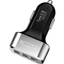 MOTA High-Speed 3-Port USB Car Charger for Tablets and Smartphones, Black