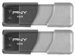 PNY 64GB Turbo Flash Drive - USB 3.0, Up To 95MB:s Read And 60MB:s Write (2 Pack)