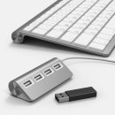 Aluminum 4-Port High-Speed USB Hub