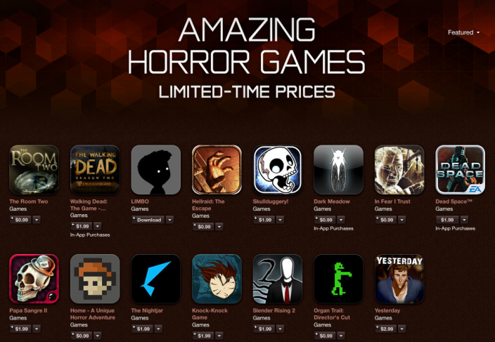 Amazing Horror game sale-Apple-iOS