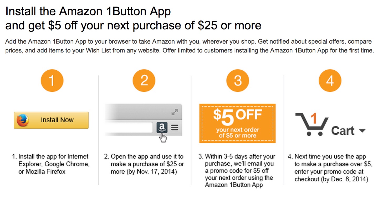 Amazon add to wishlist button