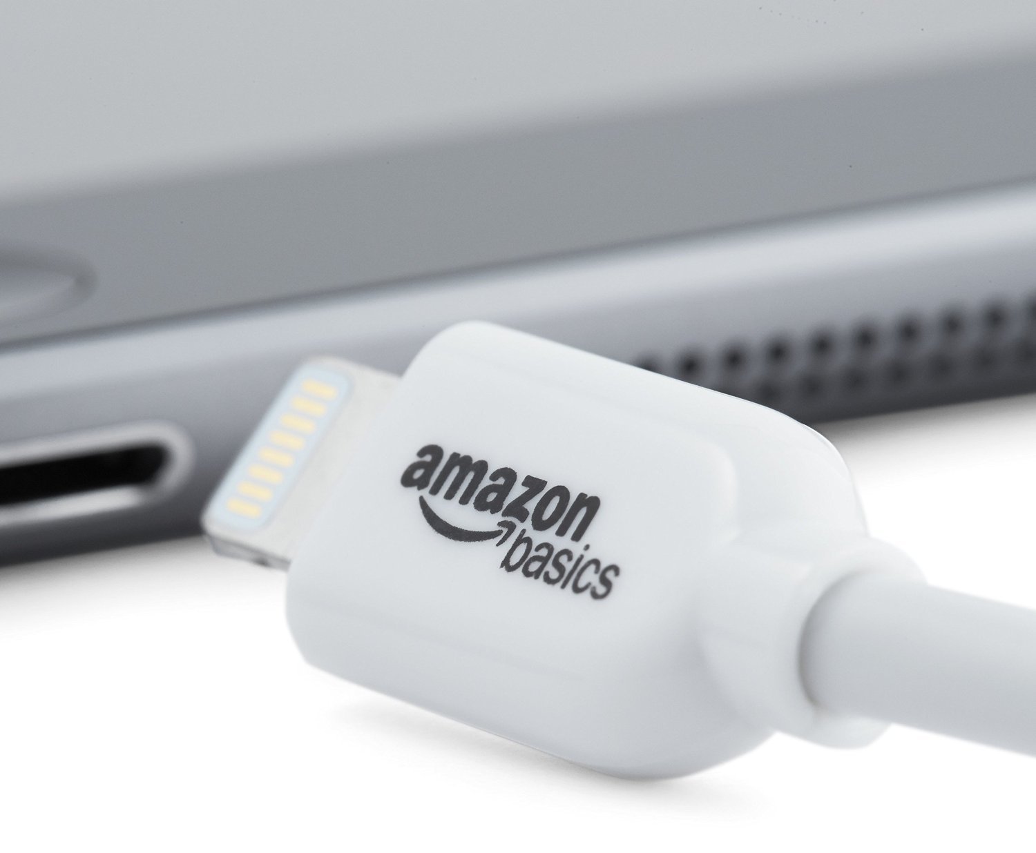 AmazonBasics 3ft MFi Lightning cable (white or black) 10.99 Prime